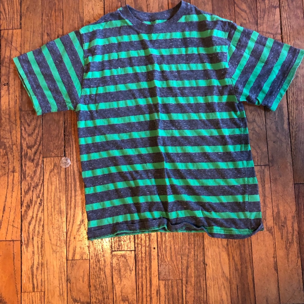 Green and grey shirt